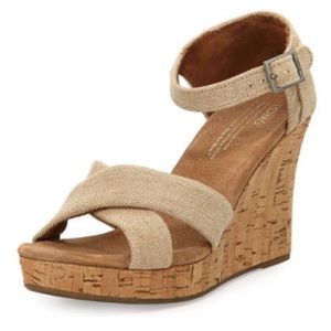 Toms Sienna Wedge in Natural EUC